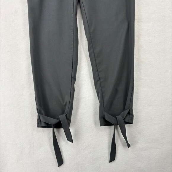 Liumilac Ankle Tie Jogger Dress Pants Womens Size XL Gray High Waist Belted - Picture 9 of 15